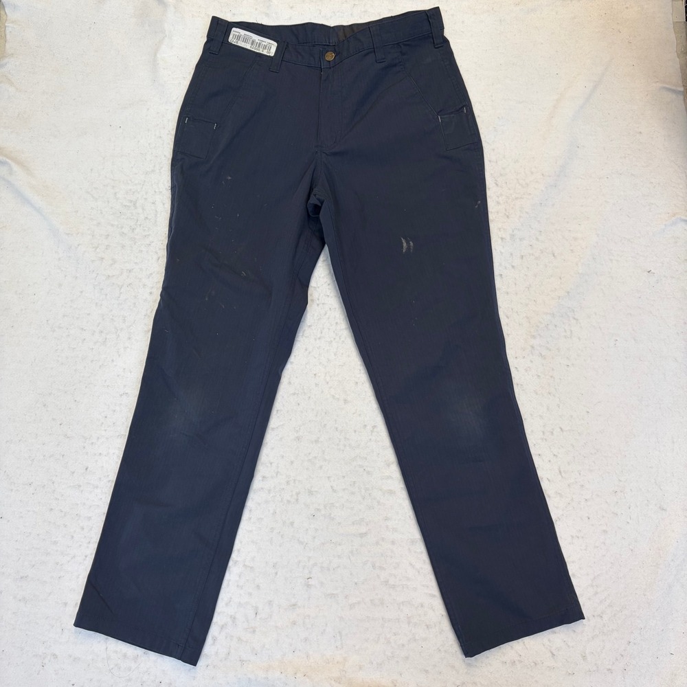 Carhartt Relaxed Fit Pants Mens 32x32 Navy Blue Workwear Canvas
